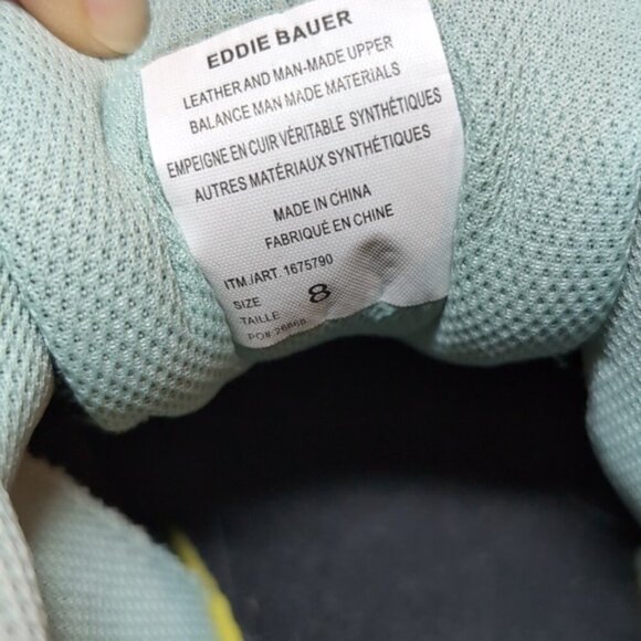 Eddie Bauer Lake Union Hiking Shoes Water Resistant Size 8 + Icetrax Ice Cleats - Picture 15 of 15